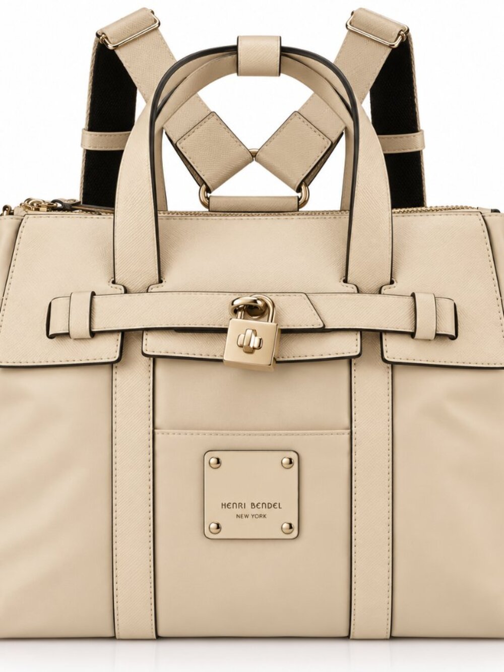 100% Authentic Henri Bendel Jetsetter Leather Backpack (Tan)